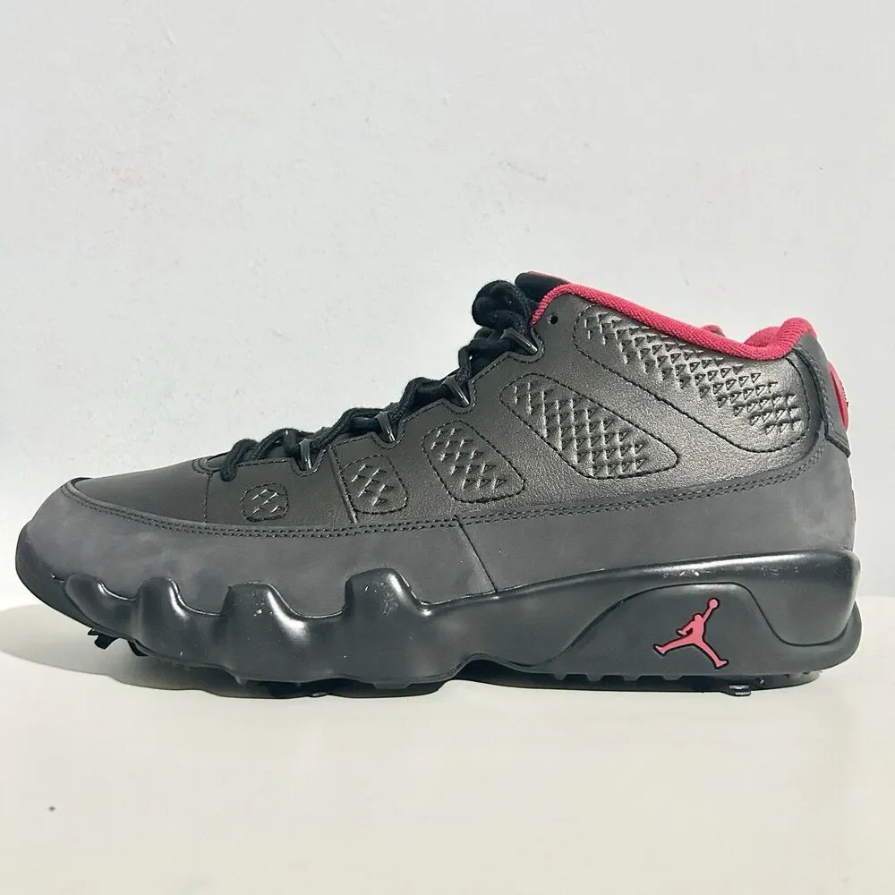 Air Jordan 9 Low G “Charcoal” Men’s Size 11.5-12 Red Black Golf Shoes No Lid